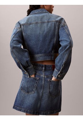 Falda Azul Mini Cruzada Denim Calvin Klein