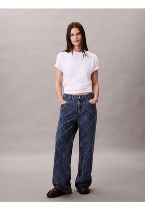 Camiseta Blanca Interlock Con Emblema CK Calvin Klein