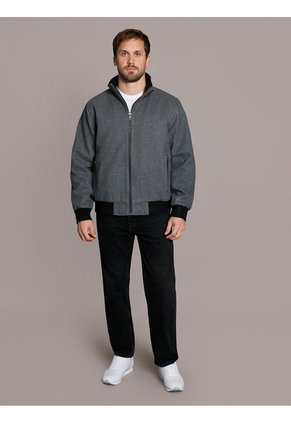 Chaqueta Gris Bomber De Lana Calvin Klein