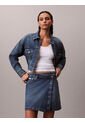 Falda Azul Mini Cruzada Denim Calvin Klein de Calvin Klein