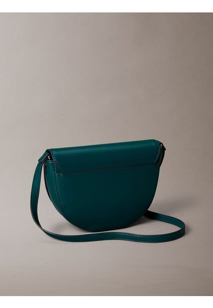 Bolso Azul Saddle Con Monograma Grabado Calvin Klein