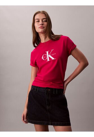 Camiseta Rosada Clásica Con Monograma Estampado Calvin Klein Calvin Klein
