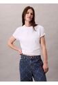 Camiseta Blanca Interlock Con Emblema CK Calvin Klein de Calvin Klein
