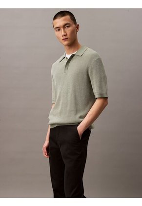 Pantalón Negro Chino Slim De Tejido Elástico Calvin Klein