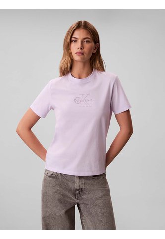 Camiseta Lila Clásica Con Monologo Calvin Klein Calvin Klein