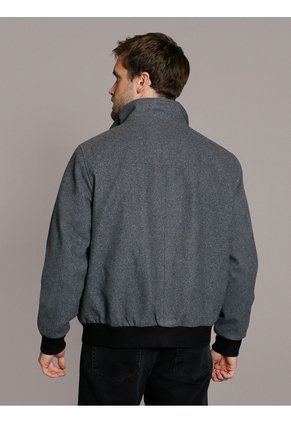 Chaqueta Gris Bomber De Lana Calvin Klein