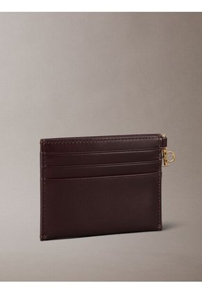 Tarjetero Marrón De Cuero Con Cremallera Calvin Klein