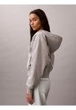 Buzo Gris Cropped Con Cierre De Cremallera Calvin Klein de Calvin Klein
