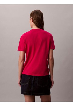 Camiseta Rosada Clásica Con Monograma Estampado Calvin Klein
