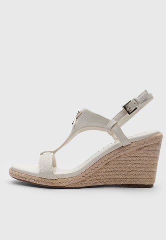 Sandalia Tacón Corrido Calvin Klein Blanta Marfil Calvin Klein
