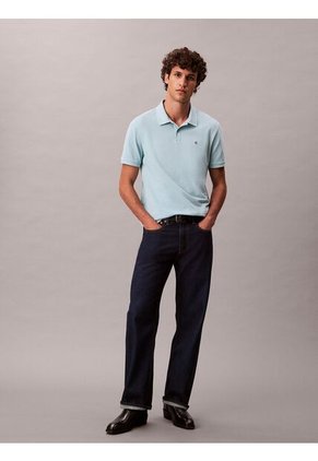Polo Celeste Clásico De Piqué De Algodón Calvin Klein