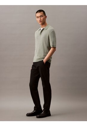 Pantalón Negro Chino Slim De Tejido Elástico Calvin Klein