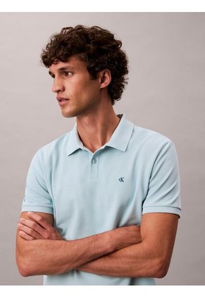 Polo Celeste Clásico De Piqué De Algodón Calvin Klein