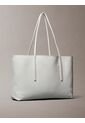 Bolso Blanco Tote Con Logo Monograma Con Bolsito Calvin Klein de Calvin Klein