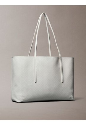 Bolso Blanco Tote Con Logo Monograma Con Bolsito Calvin Klein