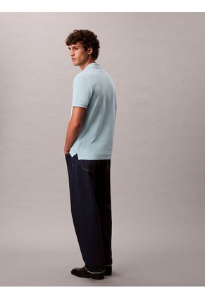 Polo Celeste Clásico De Piqué De Algodón Calvin Klein