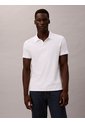 Polo Blanco Clásico Con Monograma Bordado Calvin Klein de Calvin Klein