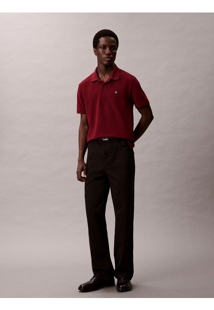 Polo Rojo Clásico De Piqué De Algodón Calvin Klein