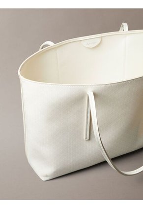 Bolso Blanco Tote Con Logo Monograma Con Bolsito Calvin Klein
