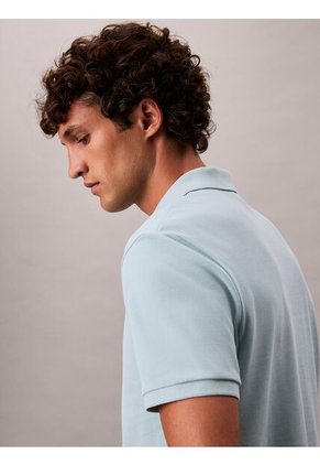 Polo Celeste Clásico De Piqué De Algodón Calvin Klein