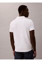 Polo Blanco Clásico Con Monograma Bordado Calvin Klein de Calvin Klein