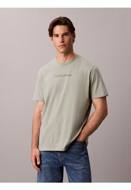 Camiseta Gris Standard Logo Calvin Klein