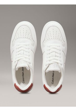 Tenis Blanco Basket De Cuero Calvin Klein
