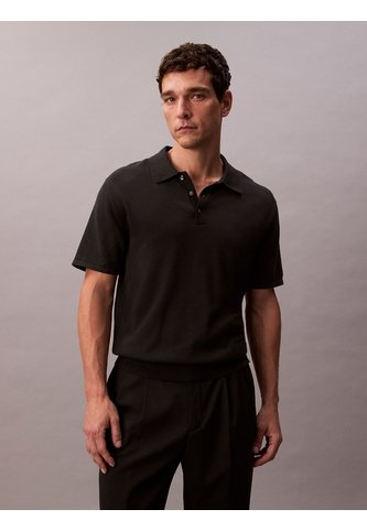Polo Negro De Algodón Pima Calvin Klein Calvin Klein