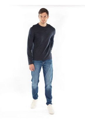 Camibuzo Azul Oscuro Con Logo Para Hombre Calvin Klein