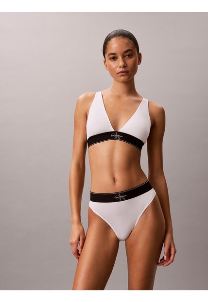 Brasier Blanco Triangular Con Relleno Ligero - CK Graphic Calvin Klein
