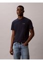 Camiseta Azul Con Micro Logo Calvin Klein de Calvin Klein