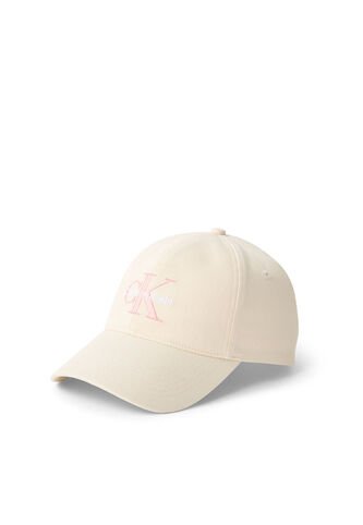 Gorra Beige De Algodón Con Monograma Bordado Calvin Klein Calvin Klein