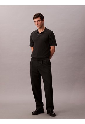 Polo Negro De Algodón Pima Calvin Klein