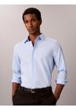 Camisa Celeste Stretch De Manga Larga Calvin Klein de Calvin Klein