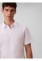 Camisa Blanca Slim De Manga Corta Calvin Klein de Calvin Klein