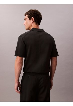 Polo Negro De Algodón Pima Calvin Klein
