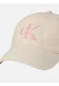 Gorra Beige De Algodón Con Monograma Bordado Calvin Klein de Calvin Klein