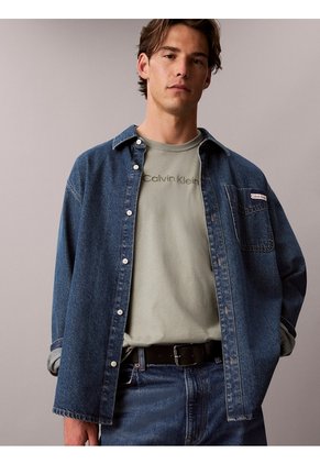 Camiseta Gris Standard Logo Calvin Klein