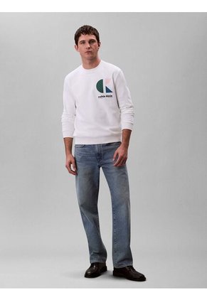 Saco Blanco De Felpa Con Logotipo Calvin Klein