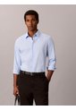 Camisa Celeste Stretch De Manga Larga Calvin Klein de Calvin Klein