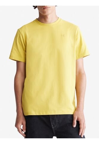 Camiseta Amarilla De Algodón Con Monograma Bordado Calvin Klein Calvin Klein