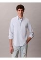 Camisa Celeste Stretch De Manga Larga Calvin Klein de Calvin Klein