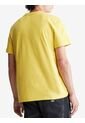 Camiseta Amarilla De Algodón Con Monograma Bordado Calvin Klein de Calvin Klein