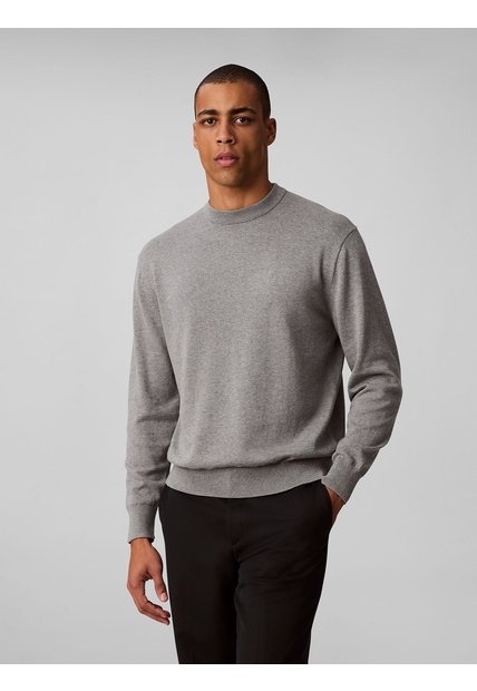 Saco Gris Tejido Con Cuello Redondo Calvin Klein