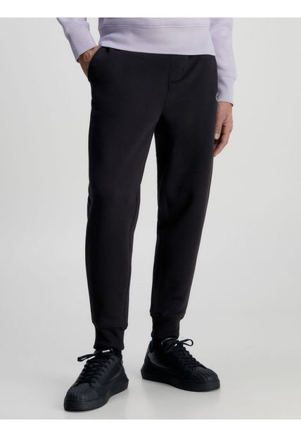 Jogger Negro De Chándal Con Monograma Calvin Klein