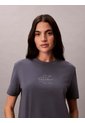 Camiseta Gris Clásica Con Monograma Metalizado Calvin Klein de Calvin Klein