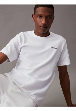 Camiseta Blanca Con Micro Logo Calvin Klein