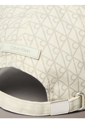Gorra Blanca De Sarga De Algodón Con Emblema Calvin Klein
