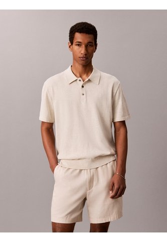 Polo Blanco De Algodón Pima Calvin Klein Calvin Klein