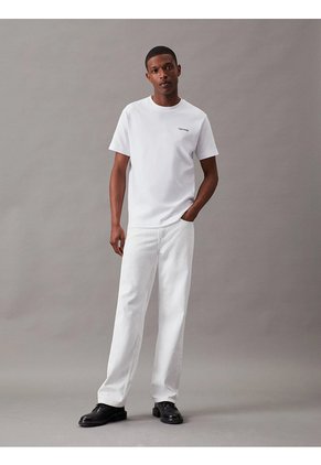 Camiseta Blanca Con Micro Logo Calvin Klein